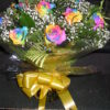 Hand Tied Bouquet  Rainbow Roses